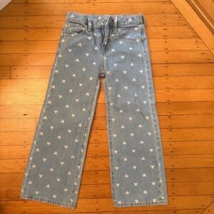 Old Navy Blue Heart Print Jeans